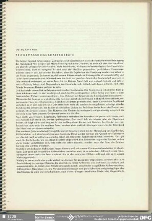 Zeitgemäße Haushaltsgeräte