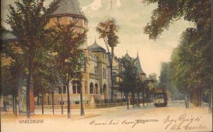 Postkartenalbum. "Karlsruhe - Westendstrasse". Westendstraße
