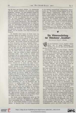 7: Die Winterausstellung der Münchener "Sezession"