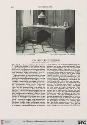 Vom neuen Kunstgewerbe: zu den Arbeiten der deutschen Werkstätten A.-G.