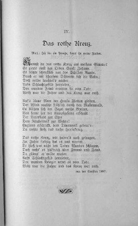 IV. Das rothe Kreuz.