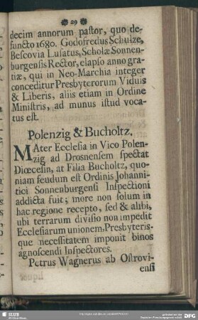 Polenzig &[et] Bucholtz