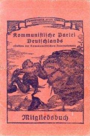 Mitgliedsbuch der KPD - Personenkonvolut
