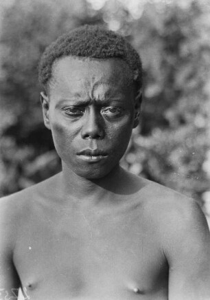 Mann von den Andamanen und Nikobaren (Deutsche Indien-Expedition 1926/1929 - 4. Andamanen)