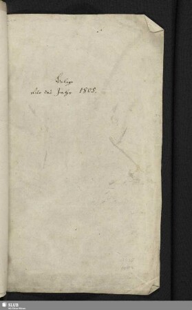 Belege für das Jahr 1805.