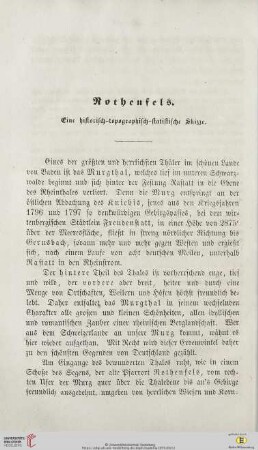 1: Rothenfels : eine historisch-topographisch-statistische Skizze