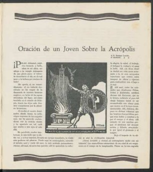 Oración de un Joven Sobre la Acrópolis : Ilustración de Nicco