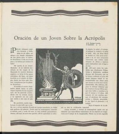 Oración de un Joven Sobre la Acrópolis : Ilustración de Nicco
