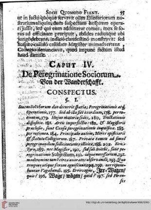 Caput IV De Peregrinatione Sociorum