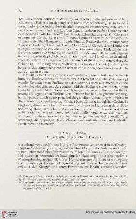 1.1.2. Text und Ritual. Die Bedingtheit historischer Erkenntnis