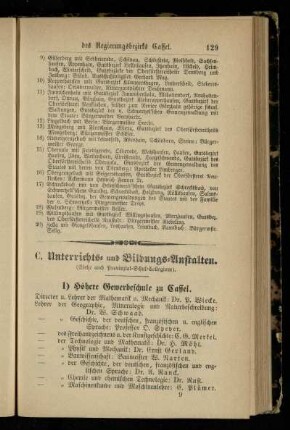 Unterrichts- und Bildungs-Anstalten