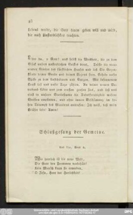 Schlußgesang der Gemeine.
