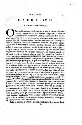 Caput. XVIII. De antiquo lacu Sarteanensi.