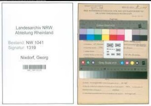 Entnazifizierung Georg Nixdorf , geb. 21.01.1905 (Haendler)