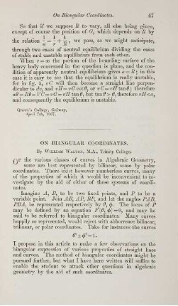 On biangular coordinates.