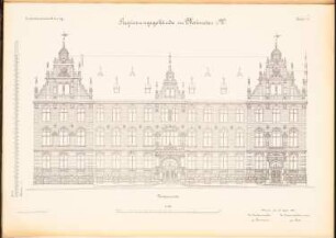 Regierungsgebäude, Münster: Vorderansicht 1:100