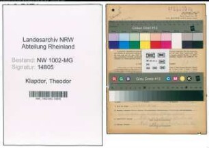 Entnazifizierung Theodor Klapdor , geb. 25.02.1909 (Fahrer)