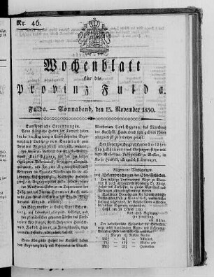 Nr. 46, Ausgabe vom 13. November 1830