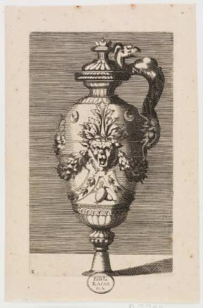 Vase mit Löwenkopf