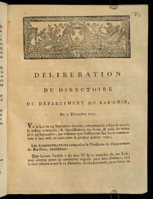 1-8, Délibération du Directoire...