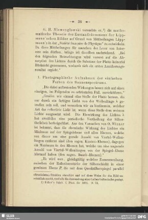 1. Photographische Aufnahmen der einfachen Farben des Sonnenspectrums