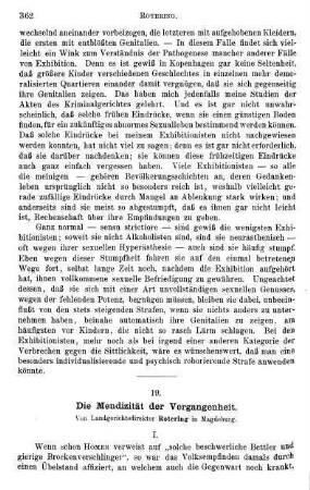 362-379, Die Mendizität der Vergangenheit