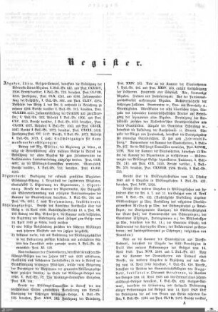 Register Kammer der Abgeordneten 1848-1849