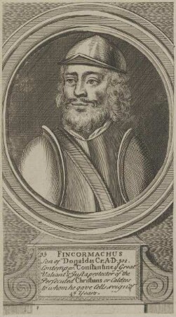 Bildnis des Fincormachus, König von Schottland