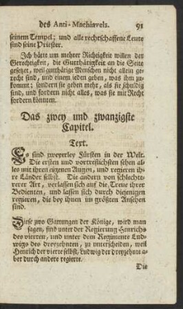 Das zwey und zwanzigste Capitel.