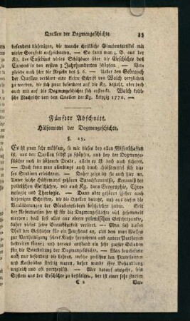 35-39, Fünfter Abschnitt. Hülfsmittel der Dogmengeschichte