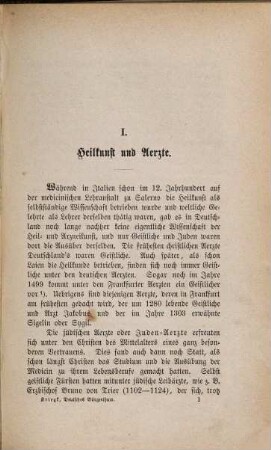 Deutsches Bürgerthum im Mittelalter : nach urkundlichen Forschungen und mit besonderer Beziehung auf Frankfurt a. M.. 1