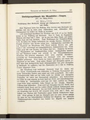 Verfolgungskämpfe bis Montdidier - Noyon