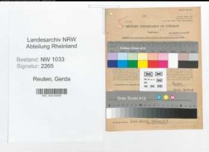 Entnazifizierung Gerda Reuten , geb. 13.04.1921 (Polizistin)