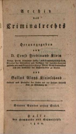 Archiv des Criminalrechts. 3. 1801