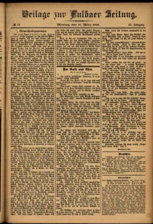 Zweite Ausgabe vom Montag, den 16. März 1896.