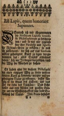Der Sich aller Welt zeigende König In seinem Purpur-Mantel, Das ist: Die ohnverfälschte Warheit unserer Chymischen Operation in Bereitung der Universal-Tinctur, entdecket sich ohne eintzige dunckle Redens-Art aus zweyen uhr-alten Manuscriptis, und offenbahret sich in seinem herrlichen Geschmuck