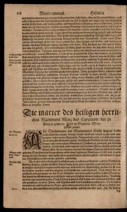 Die marter des heiligen herrlichen Martyrers Mene des Egyptiers/ ...