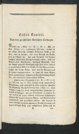 Erstes Kapitel. Von dem gerichtlichen Verfahren überhaupt