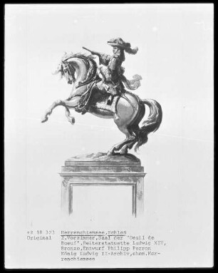 Herrenchiemsee, Schloss, 2. Vorzimmer, Reiterstatuette Ludwig XIV