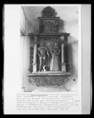 Epitaph des Werner von Waldenstein und seiner Ehefrau Christine geborene von Berlepsch
