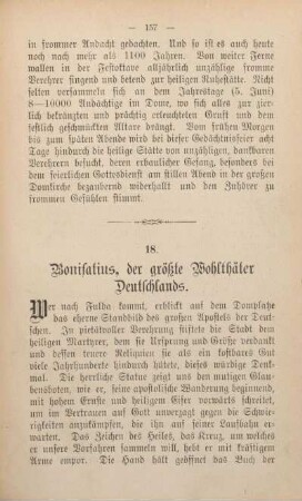 18. Bonifatius, der größte Wohlthäter Deutschlands.