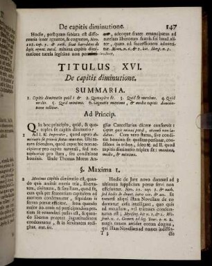 Titulus XVI. De capitis diminutione