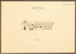 Nationalpolitische Erziehungsanstalt im Weserbergland Schinkelwettbewerb 1941: Verwaltungs- und Festhaus. Ansicht von O 1:200