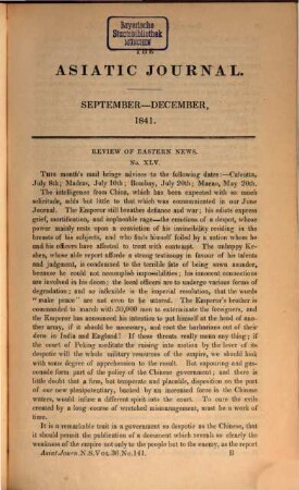The Asiatic journal and monthly register for British and foreign India, China and Australasia. 36, 36. 1841