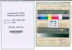 Entnazifizierung Edmund Schultz , geb. 24.07.1893 (Betriebshofverwalter)
