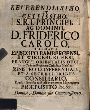 Dissertatio Inauguralis Historico-Canonico-Publica, Historiam, Et Generalia Pacificationum Imperii Circa Religionem, Per Quinque Articulos Dispertita Themata Exponens : Subiunctis Ex Jure Universo Corollariis