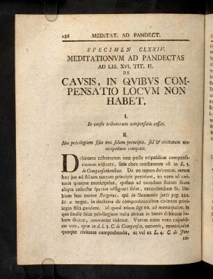 286-293, Sp. 174. De Causis, in quibus compensatio ...