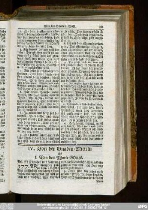 IV. Von den Gnaden-Mitteln als