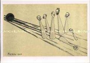 Aus der Geschichte der russischen revolutionären Postkarte Nr. 2