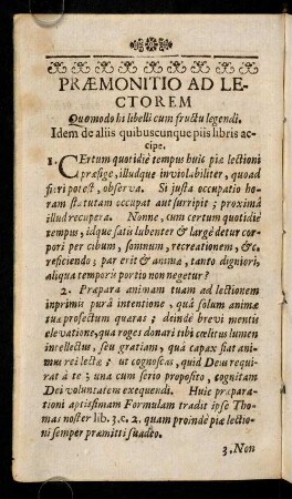 5v-6v, Praemonitio Ad Lectorem